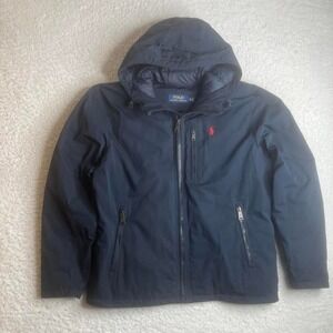 Polo ralph Lauren men's blue Thorpe Anorak jacket down full‎ zip duck M